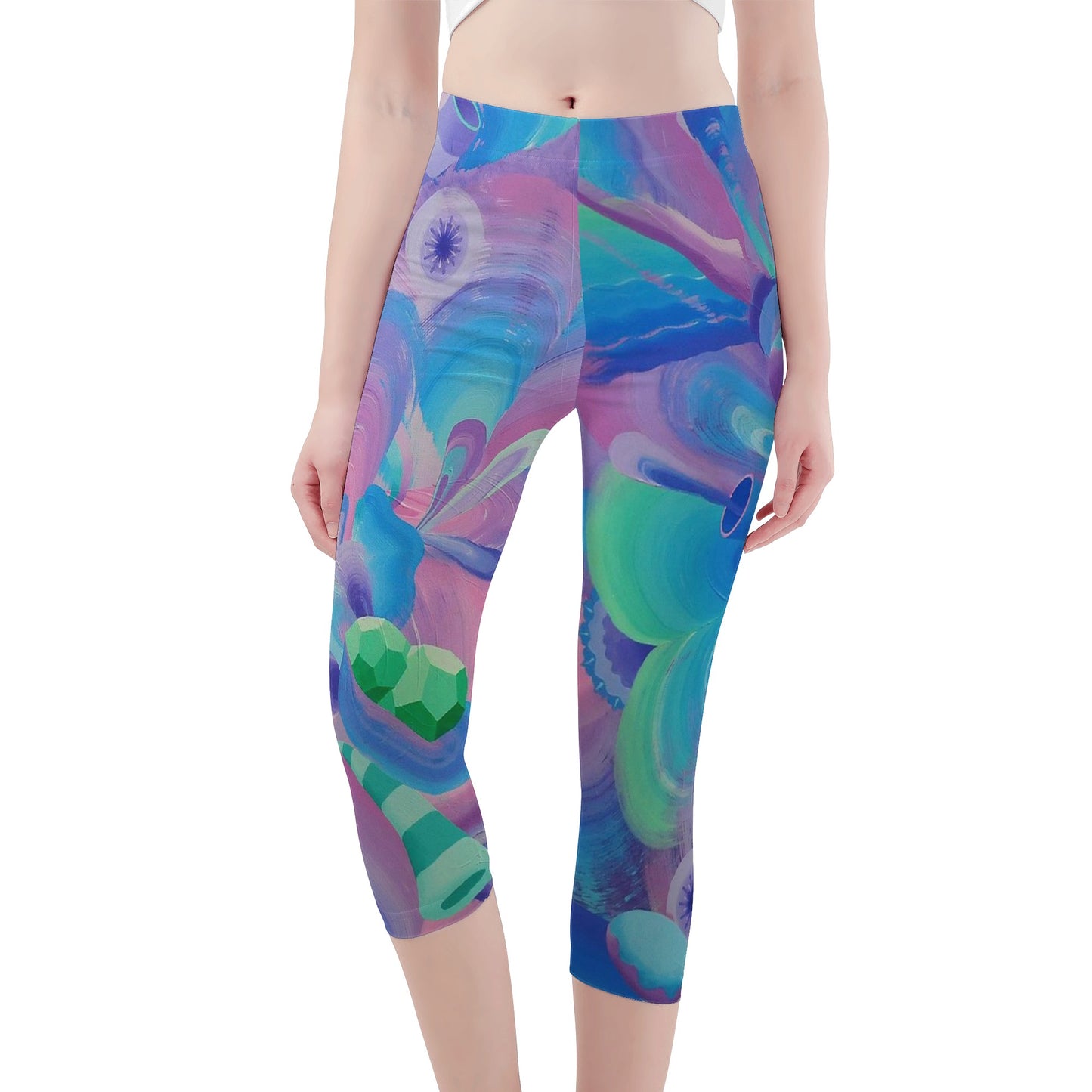 Purple Pupil Eater Capris Leggings