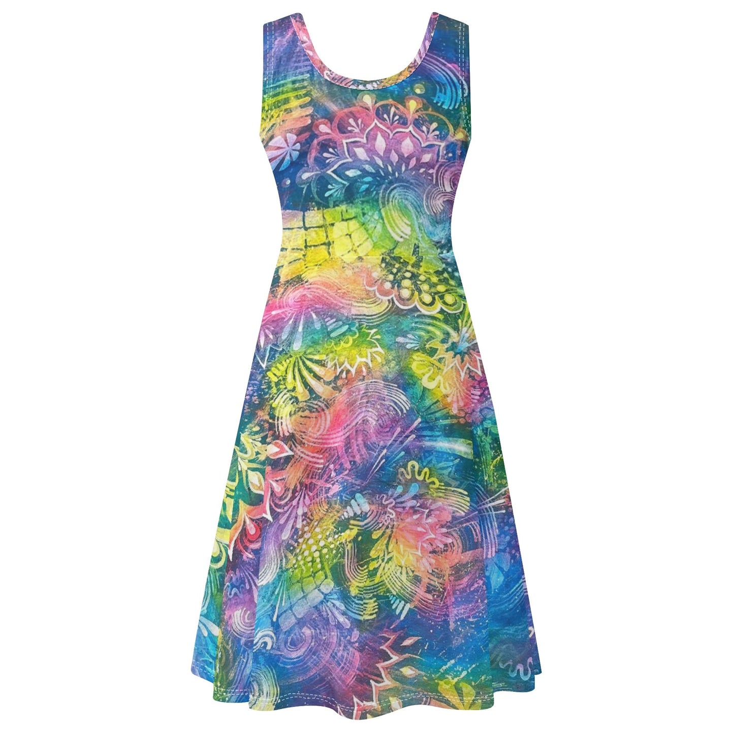 Woogie Vibrations Sleeveless Sundress