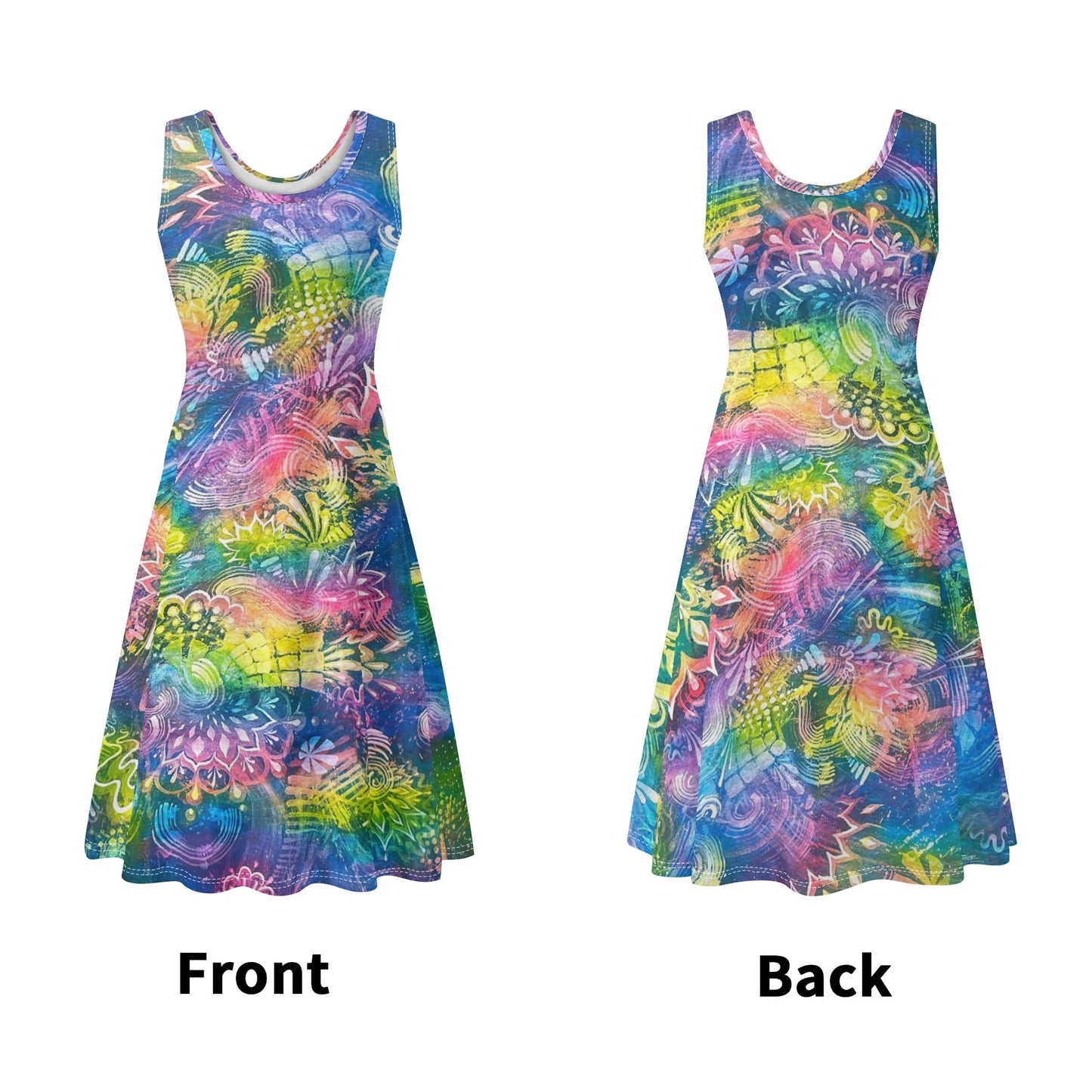 Woogie Vibrations Sleeveless Sundress