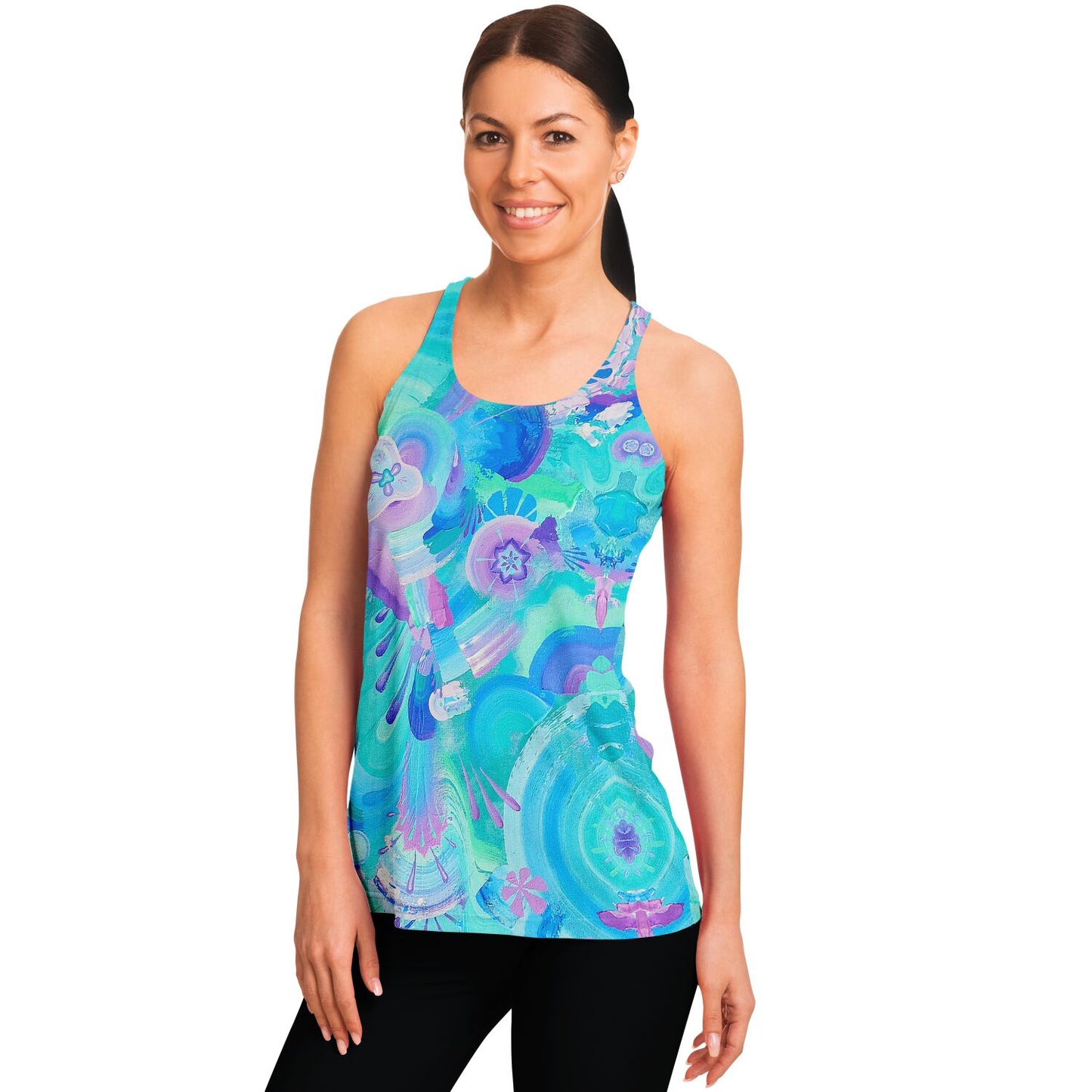 Atmospheric Mycelium Racerback Tank Top