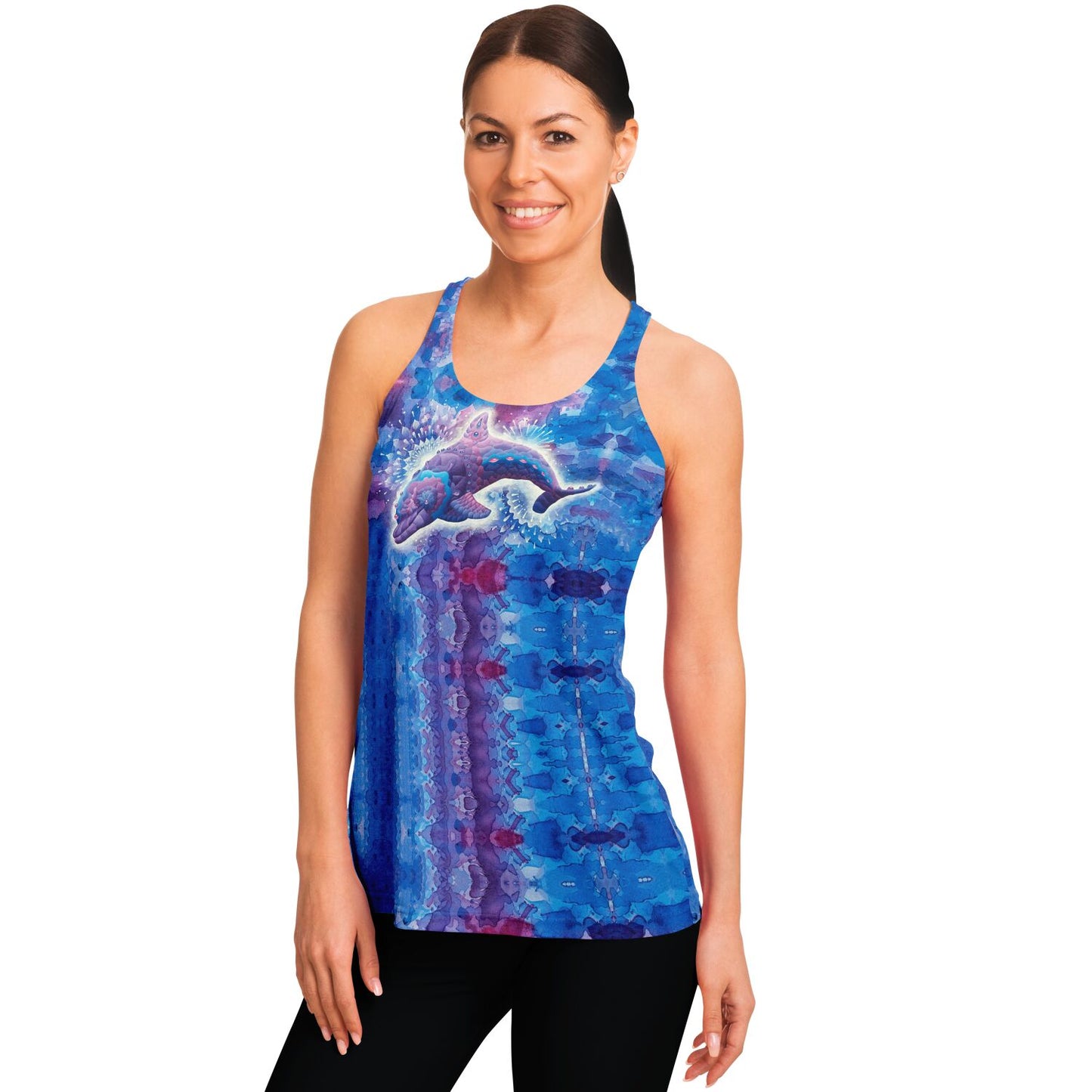 Jeweled Dolphin Racerback Tank Top