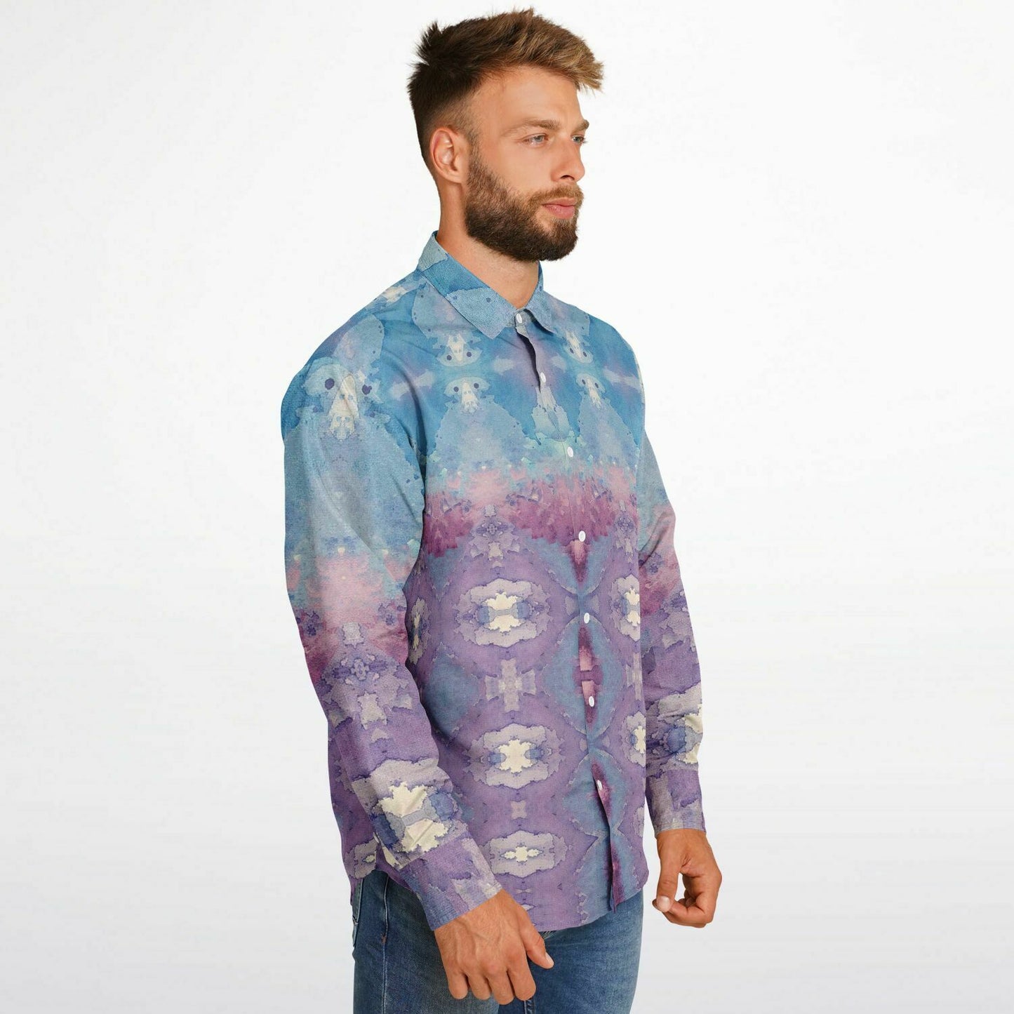 Space Long Sleeve Button Down Shirt