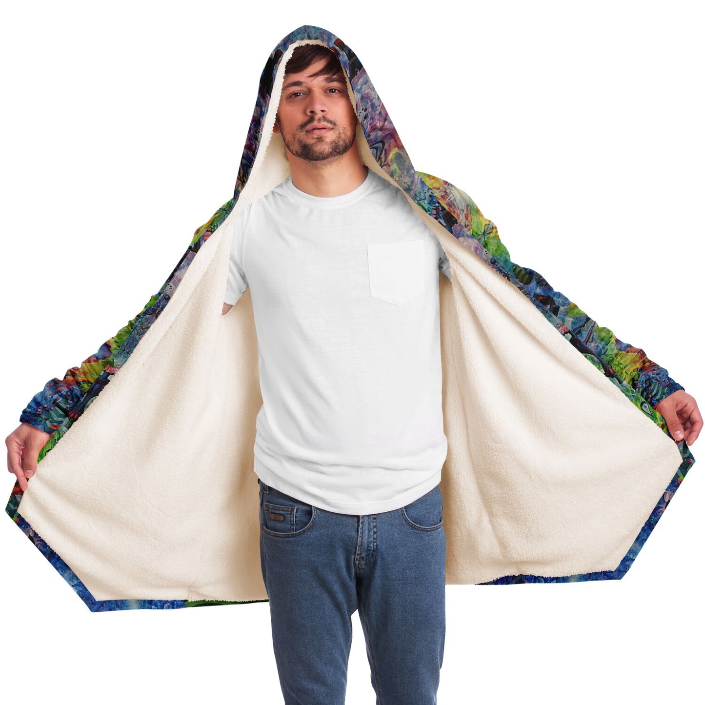 Garden of Earthly Delight Microfleece Cloak