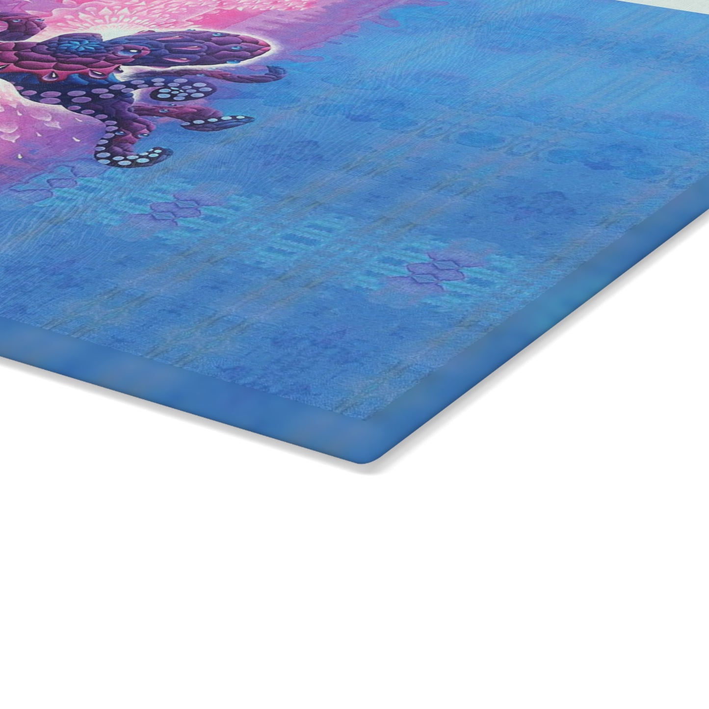 Technicolor Octopus Glass Cutting Board