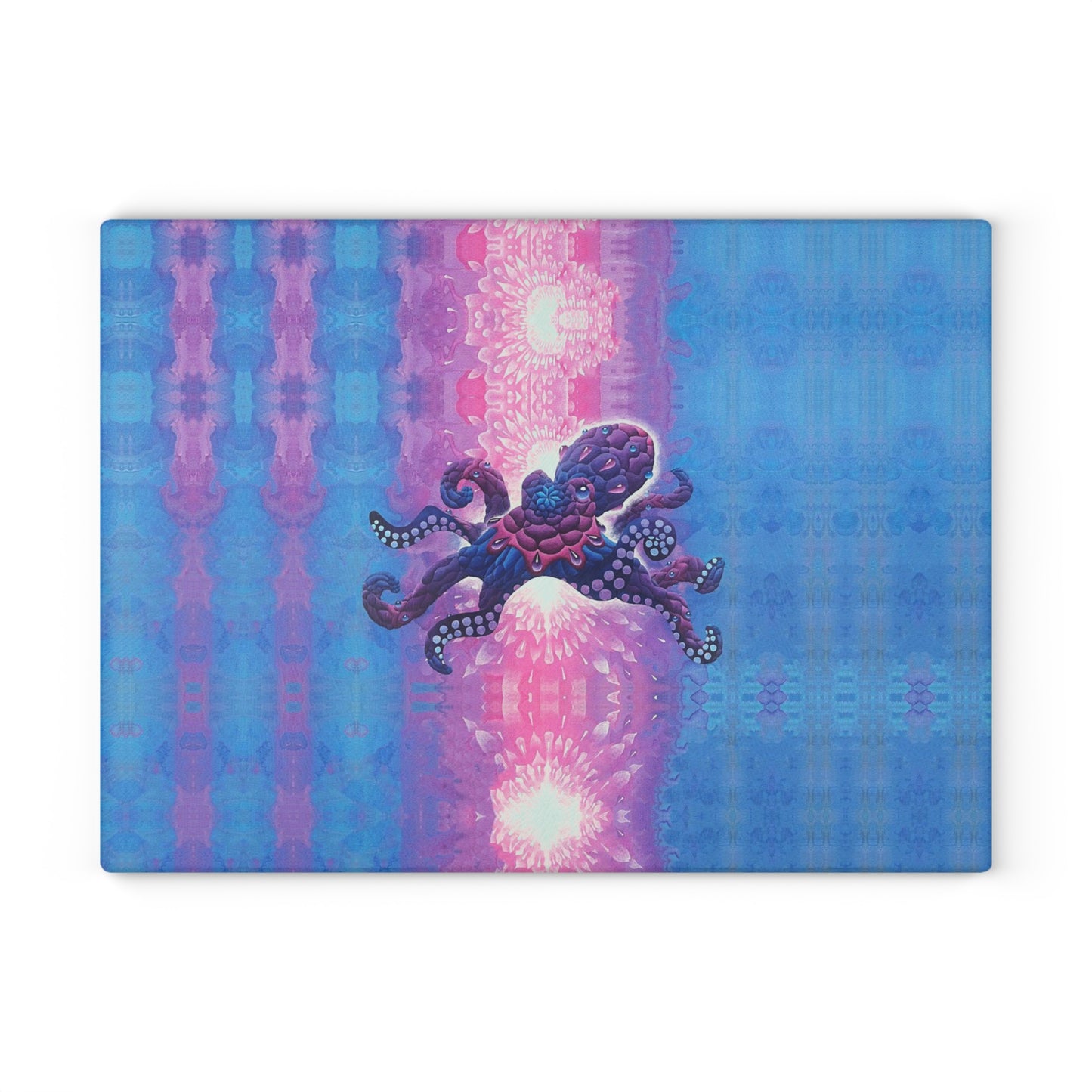 Technicolor Octopus Glass Cutting Board