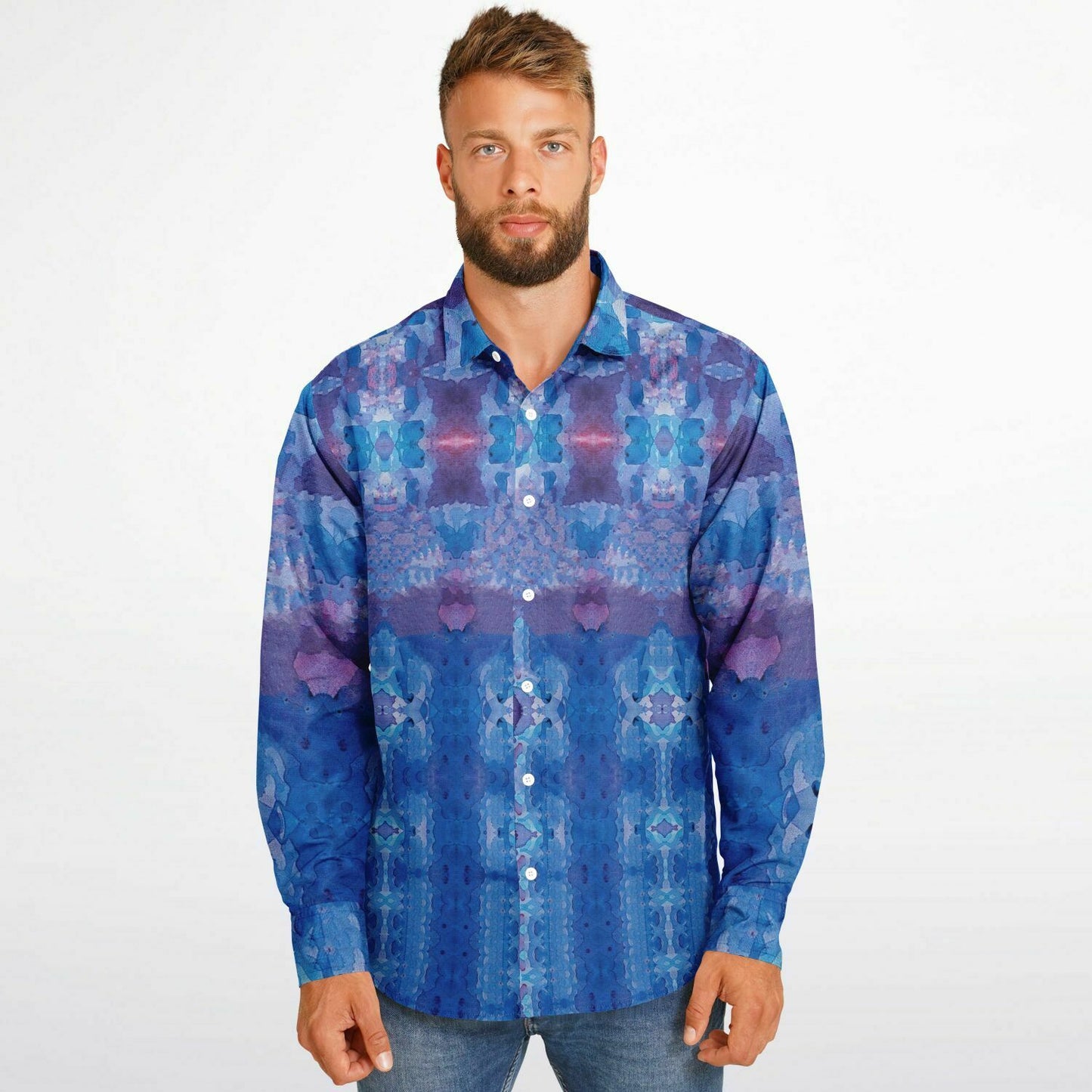 Jeweled Long Sleeve Button Down Shirt