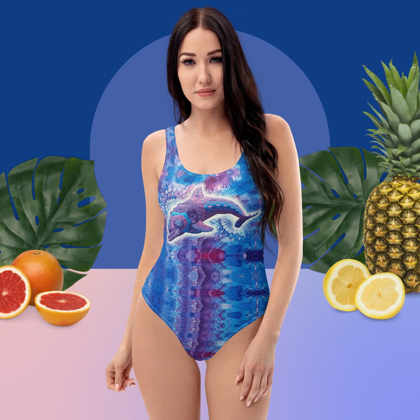 Jeweled Dolphin One-Piece Swimsuit