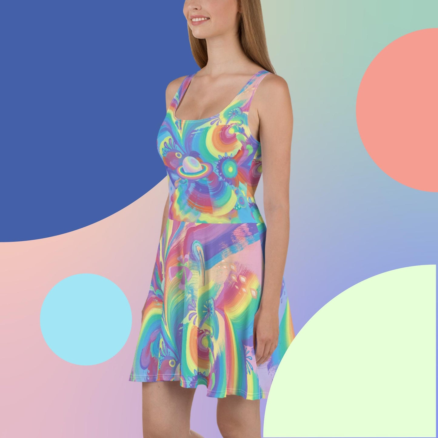 Rings of Splaturn Skater Dress