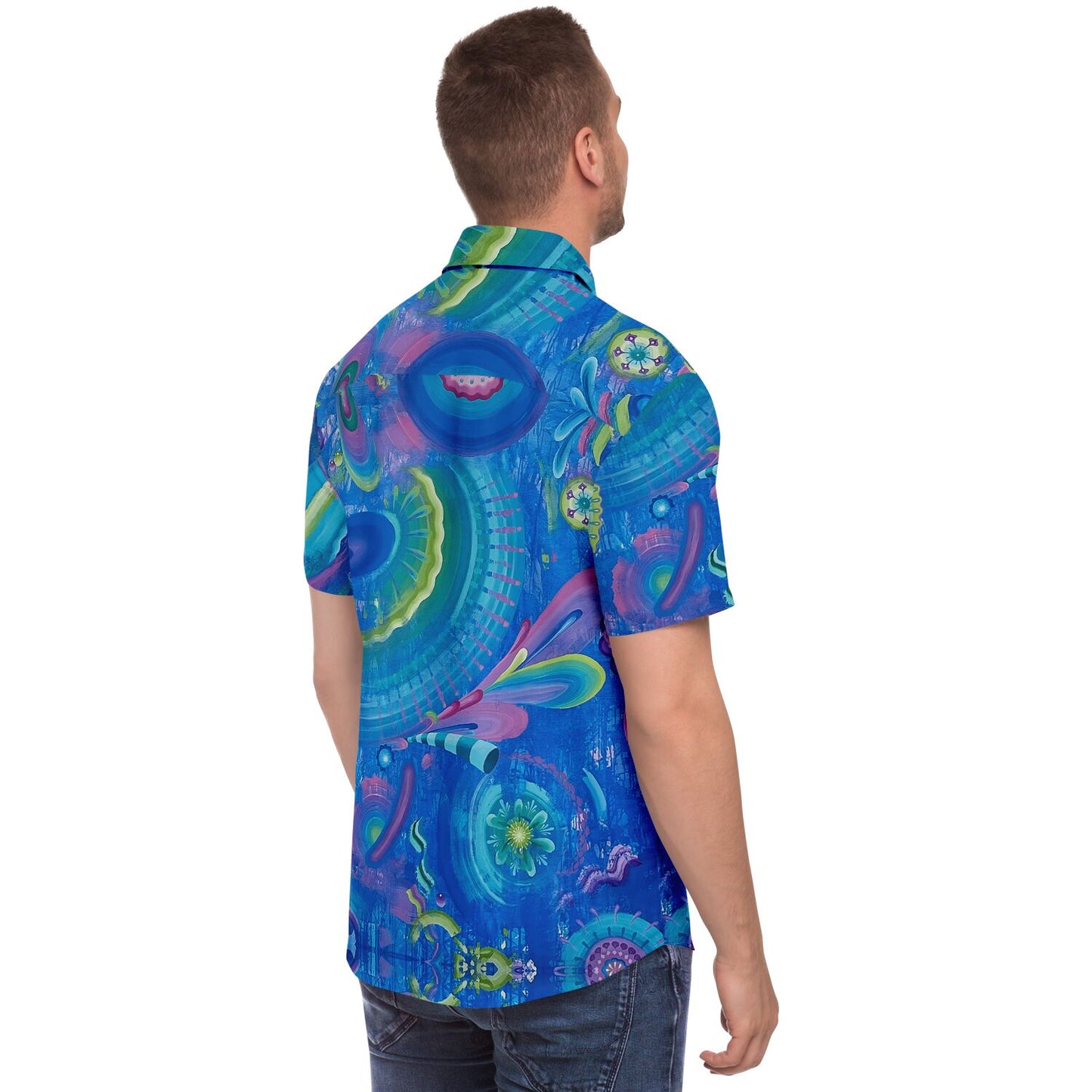 Infinite Everything Short Sleeve Button Down Shirt