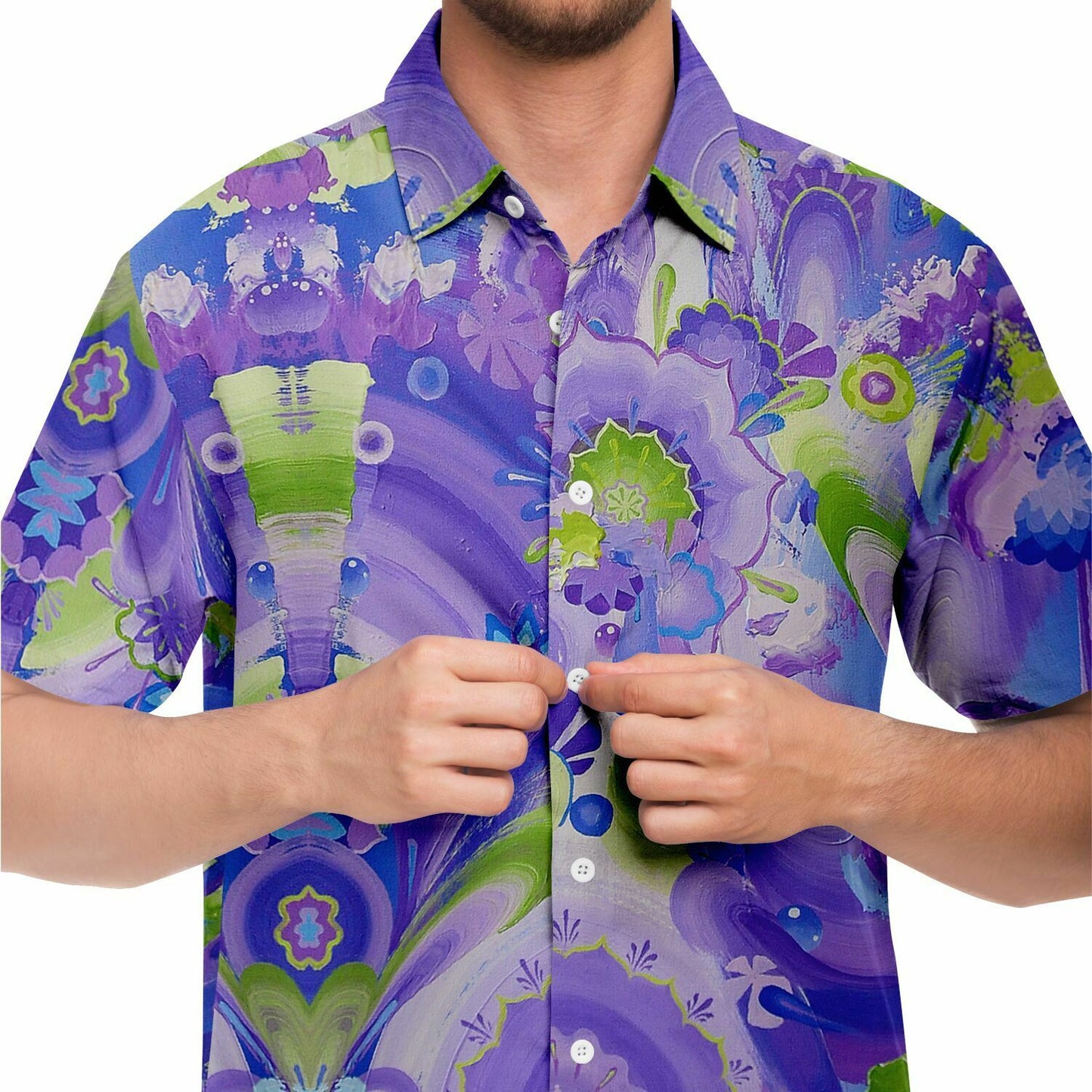 Moon Portal Short Sleeve Button Down Shirt