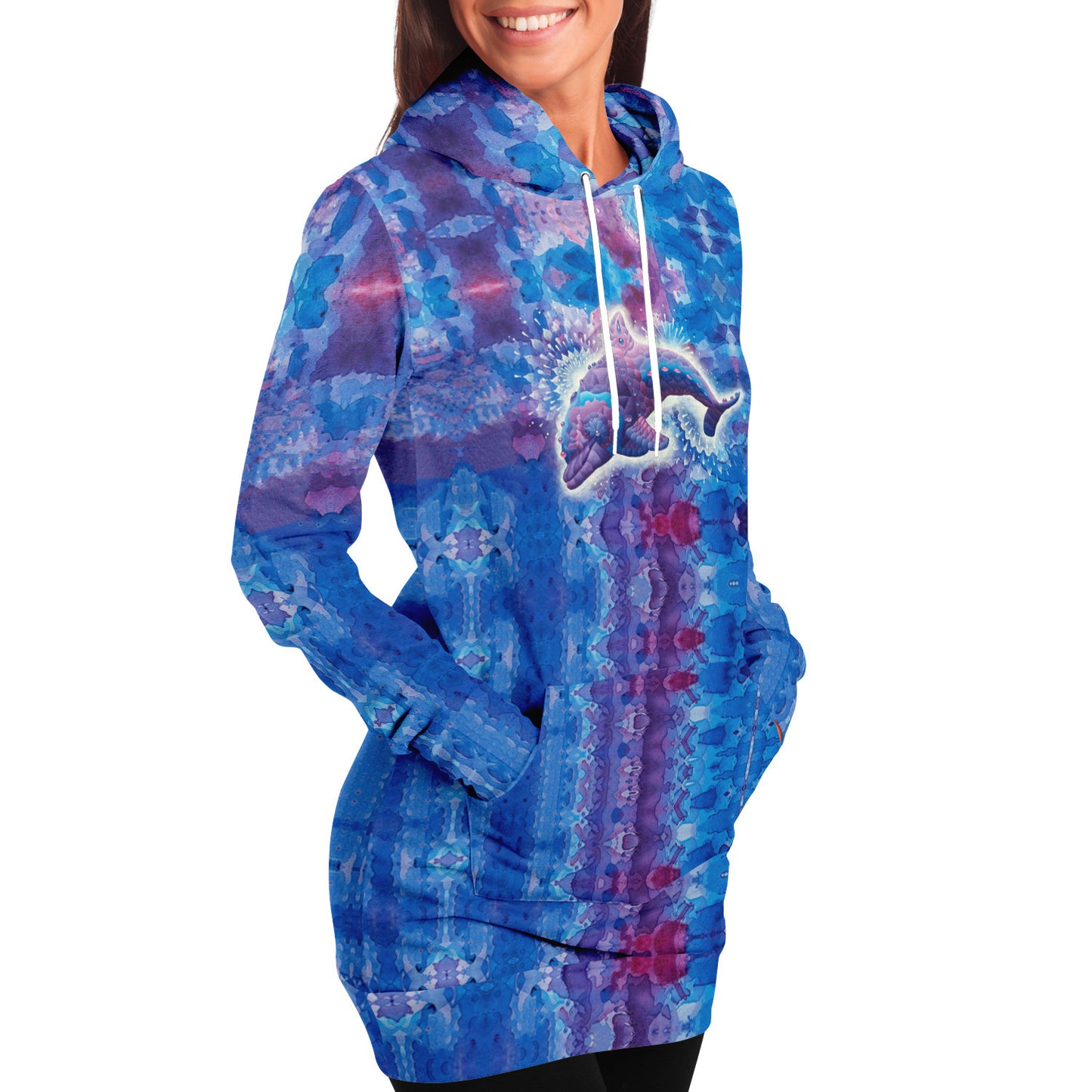 Jeweled Dolphin Longline Hoodie