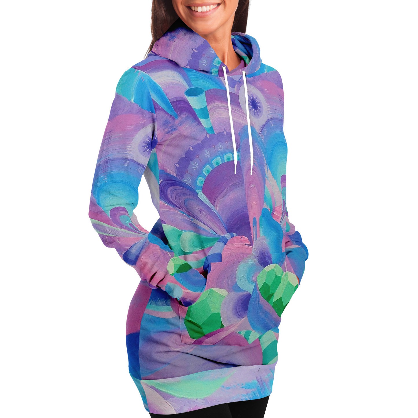 Purple Pupil Eater Longline Hoodie