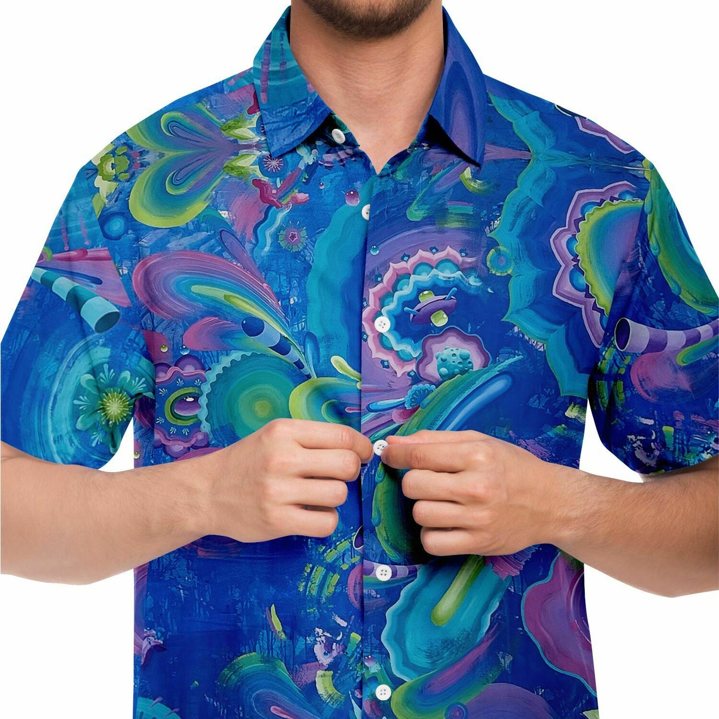Infinite Everything Short Sleeve Button Down Shirt