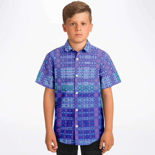 Four Leaf Clover Kid's Short Sleeve Button Down Shirt