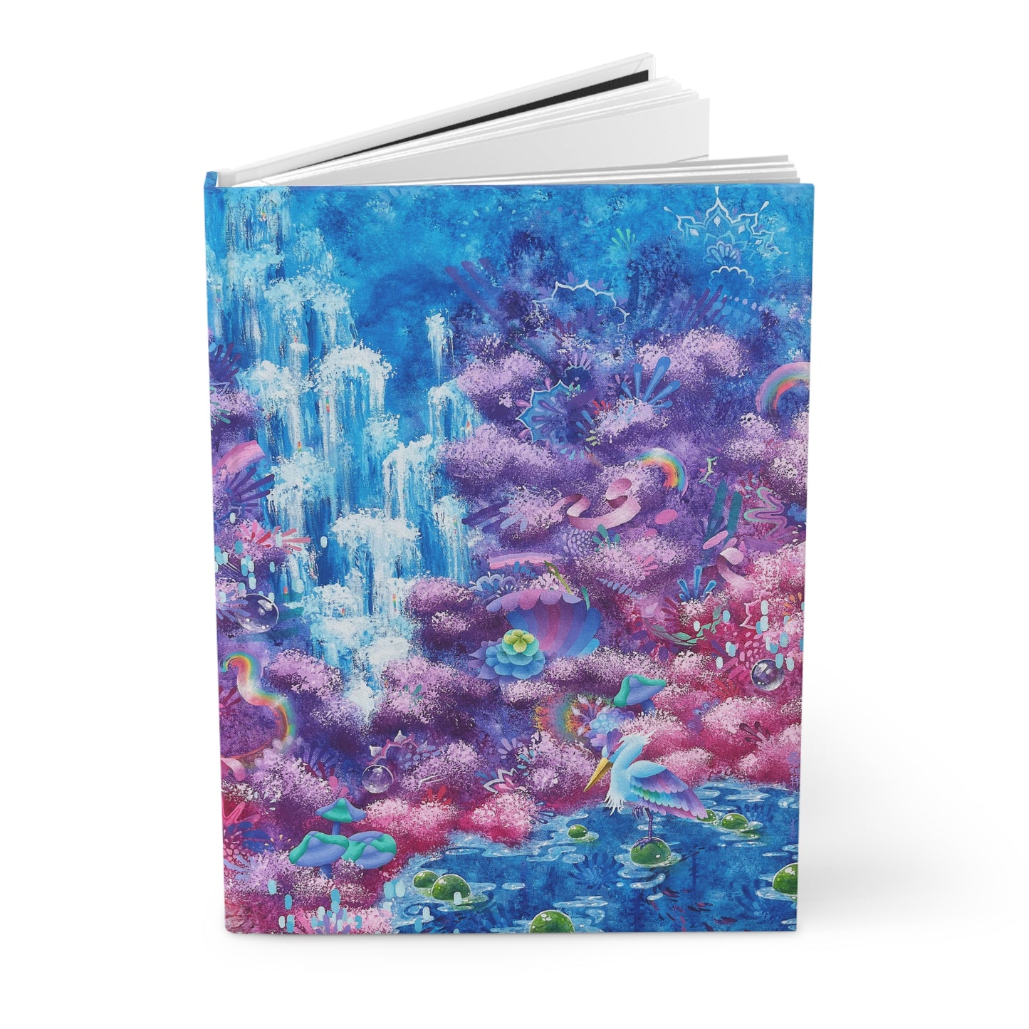 Secret Pond of the Great Heron Hardcover Journal