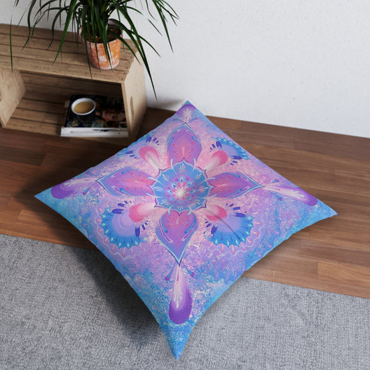 Heart Fission Tufted Floor Pillow