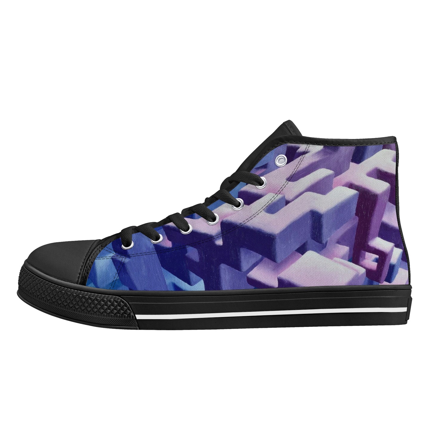 Chamber of Secret Squares High Top Canvas Men's Shoes
