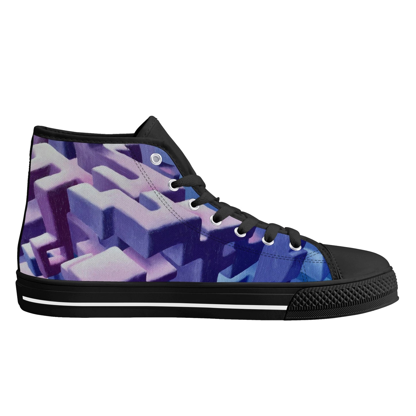 Chamber of Secret Squares High Top Canvas Men's Shoes