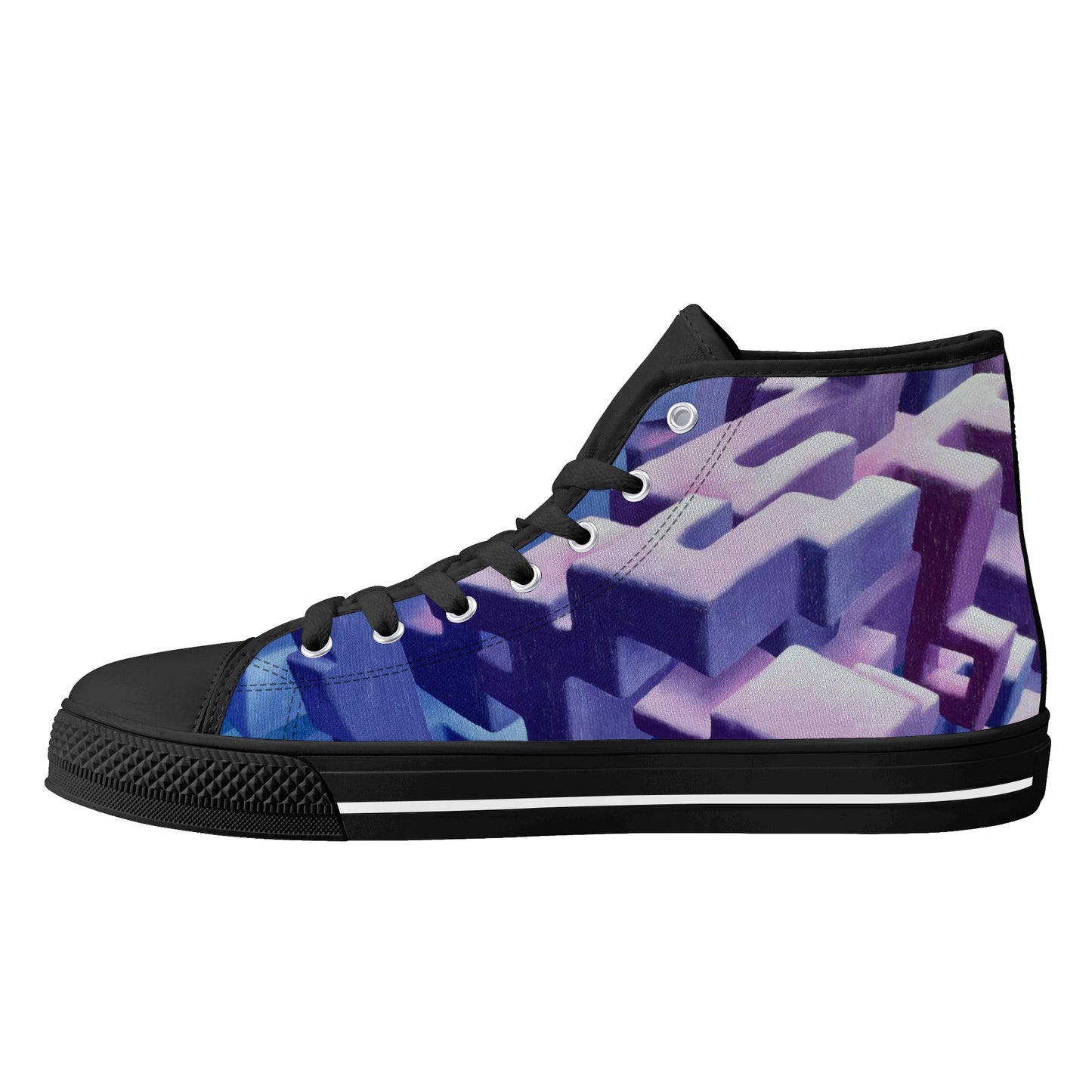 Chamber of Secret Squares High Top Canvas Men's Shoes