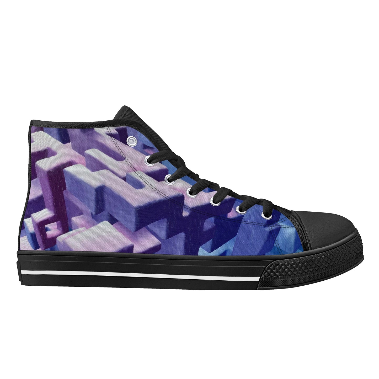 Chamber of Secret Squares High Top Canvas Men's Shoes