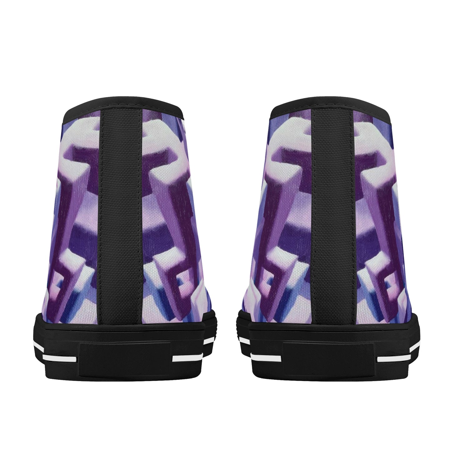 Chamber of Secret Squares High Top Canvas Men's Shoes