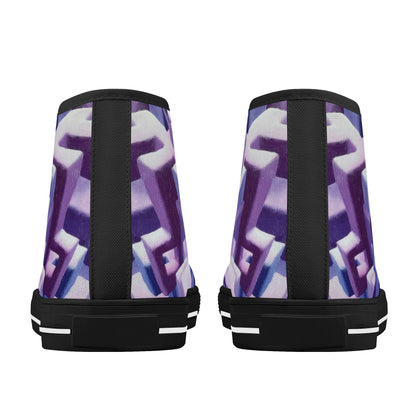 Chamber of Secret Squares High Top Canvas Men's Shoes