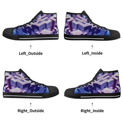 Chamber of Secret Squares High Top Canvas Men's Shoes