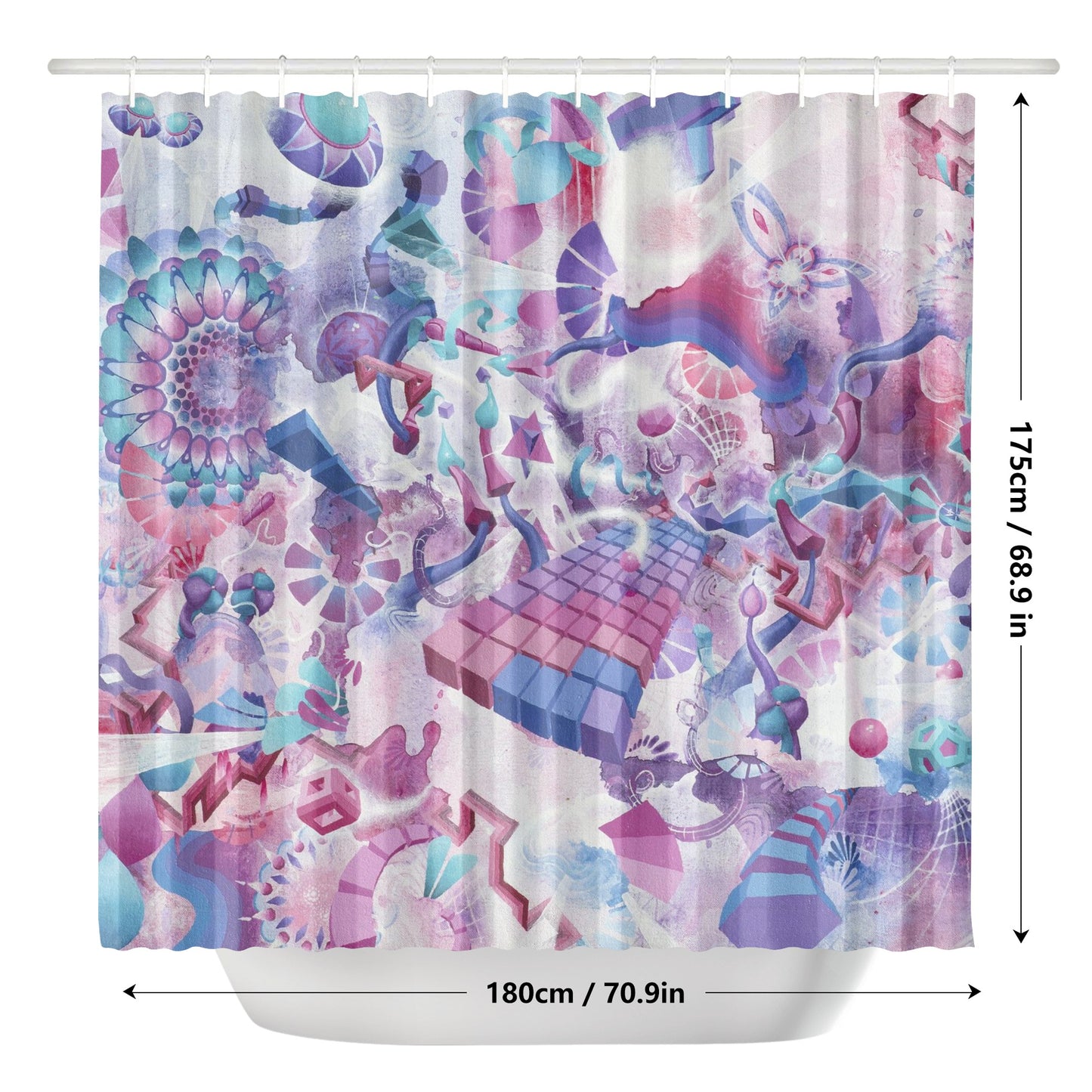 Entheogenic Vimana Shower Curtain