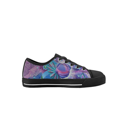 Wormhole Traveller Kids Low Top Canvas Shoes