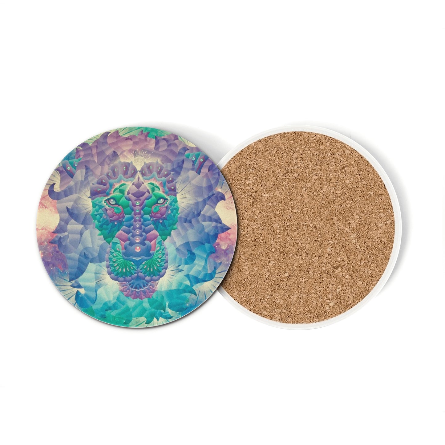 Leo Rising Ceramic Coasters (set of 4)