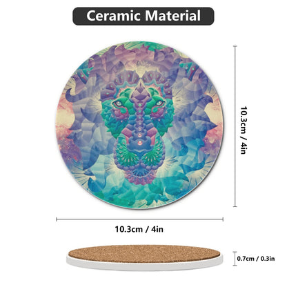 Leo Rising Ceramic Coasters (set of 4)