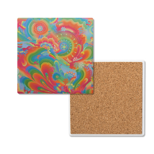 Brainbow Right Ceramic Coasters (set of 4)