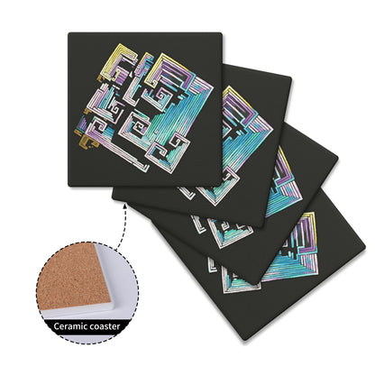 Bismuth Ceramic Coasters (set of 4)