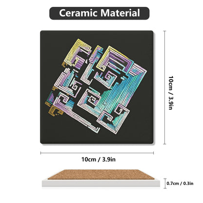 Bismuth Ceramic Coasters (set of 4)