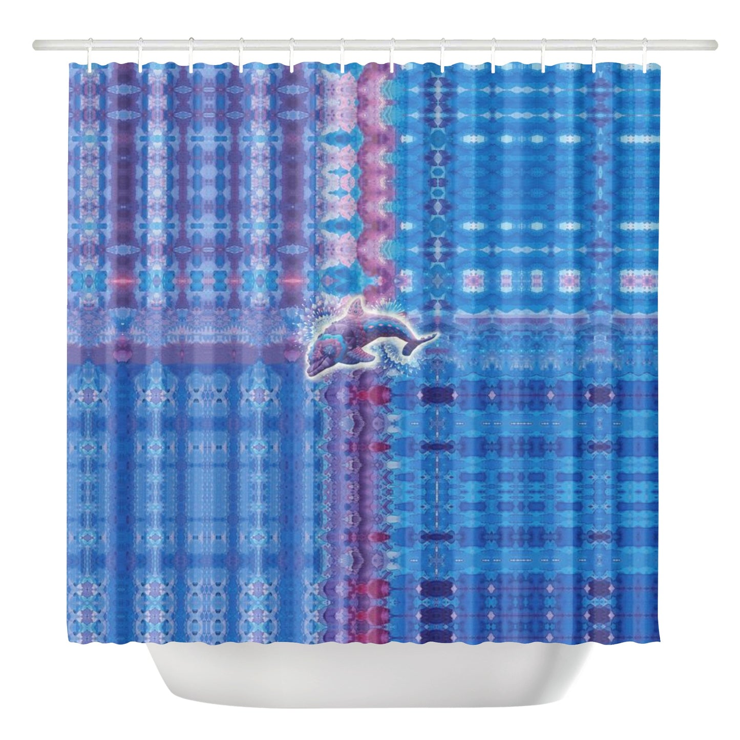 Jeweled Dolphin Shower Curtain