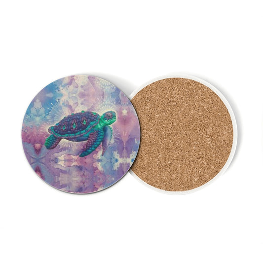 Space Turtle Ceramic Coasters (set of 4)