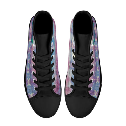 Space Turtle High Top Canvas Men's Shoes