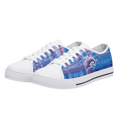 Jeweled Dolphin Low Top Canvas Women's Shoes