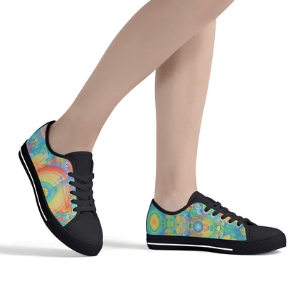 Spit Hot Fire Low Top Canvas Women's Shoes
