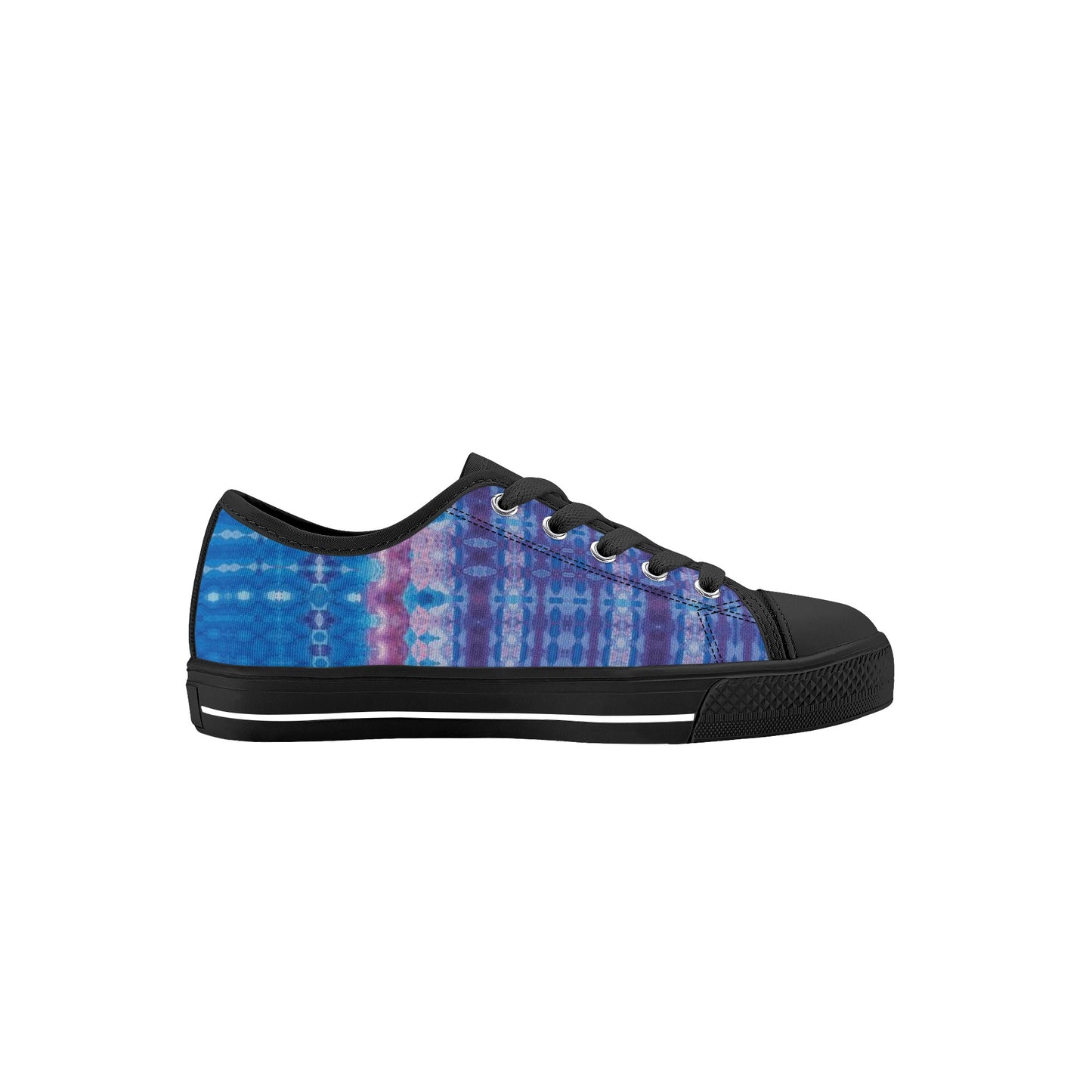 Jeweled Dolphin Kids Low Top Canvas Shoes