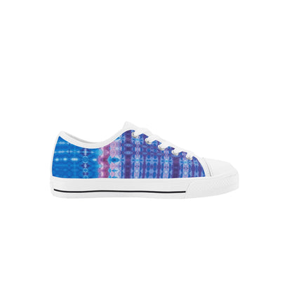 Jeweled Dolphin Kids Low Top Canvas Shoes