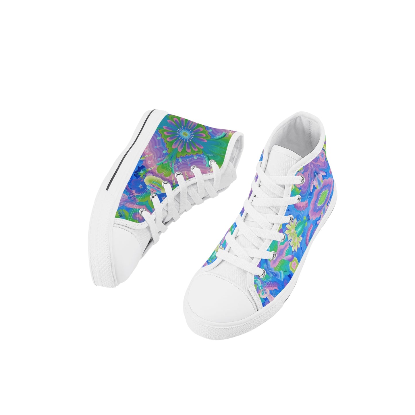 Be Like Water Kids High Top Canvas Shoes