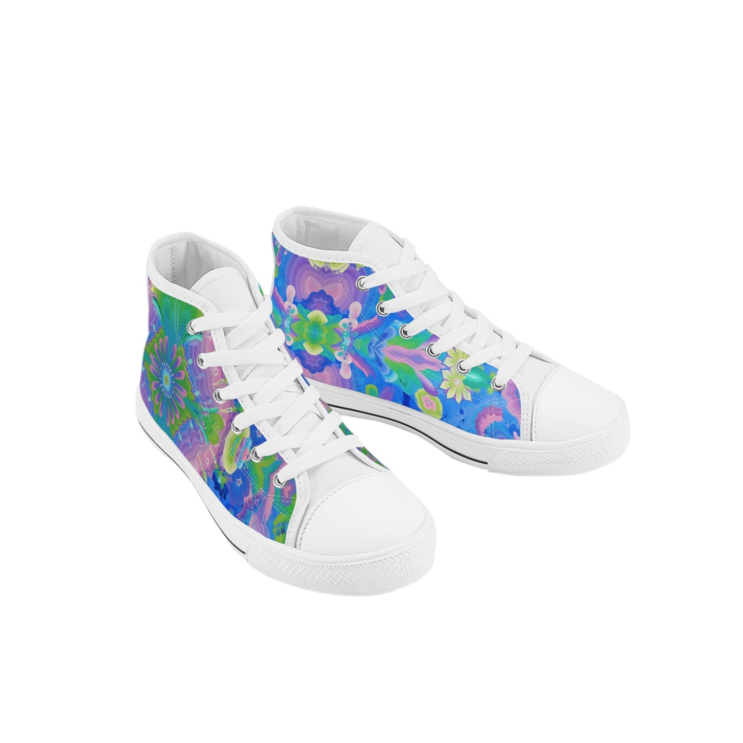 Be Like Water Kids High Top Canvas Shoes