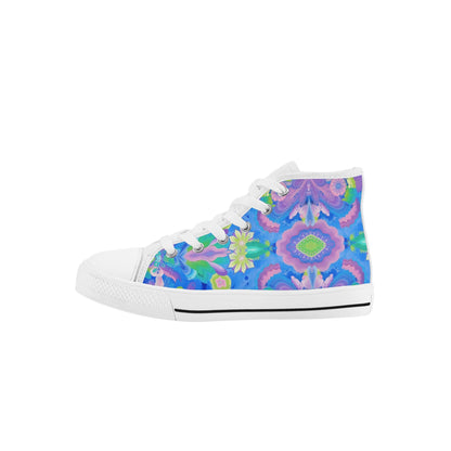 Be Like Water Kids High Top Canvas Shoes