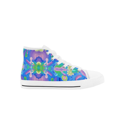 Be Like Water Kids High Top Canvas Shoes