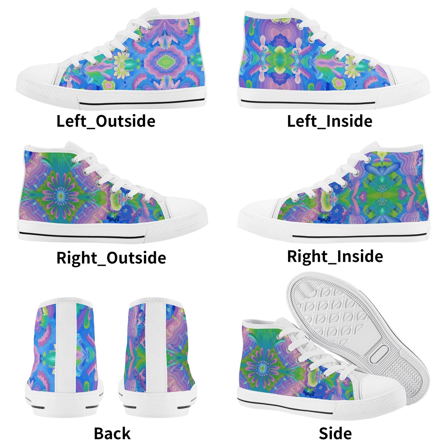 Be Like Water Kids High Top Canvas Shoes