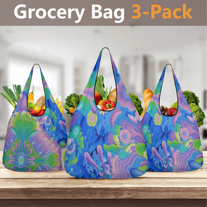 Be Like Water 3 Pack of Grocery Bags