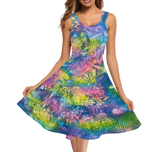 Woogie Vibrations Sleeveless Sundress