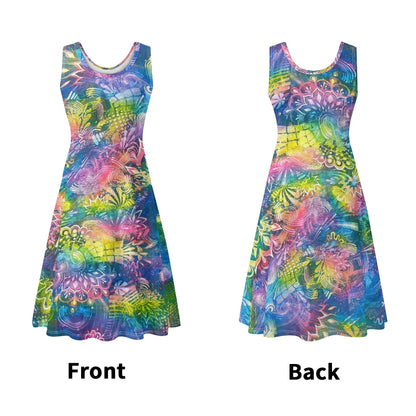 Woogie Vibrations Sleeveless Sundress