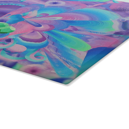 Purple Pupil Eater Glass Cutting Board